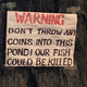 sign on tree